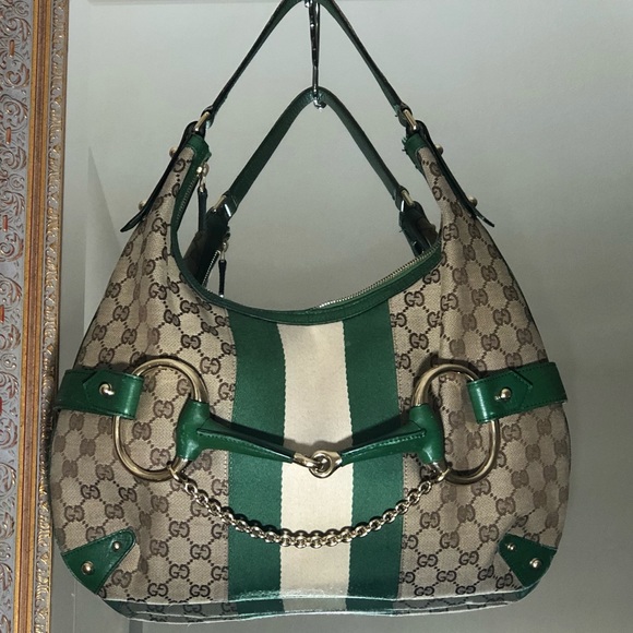 Gucci Handbags - 💃 💃 💃 Gucci Horsebit Green hobo handbag